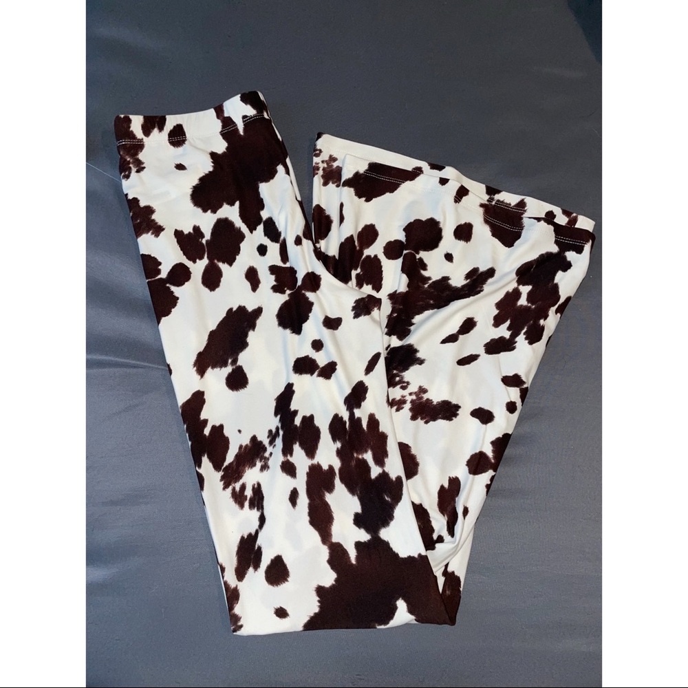 Cow Print Flare Pants